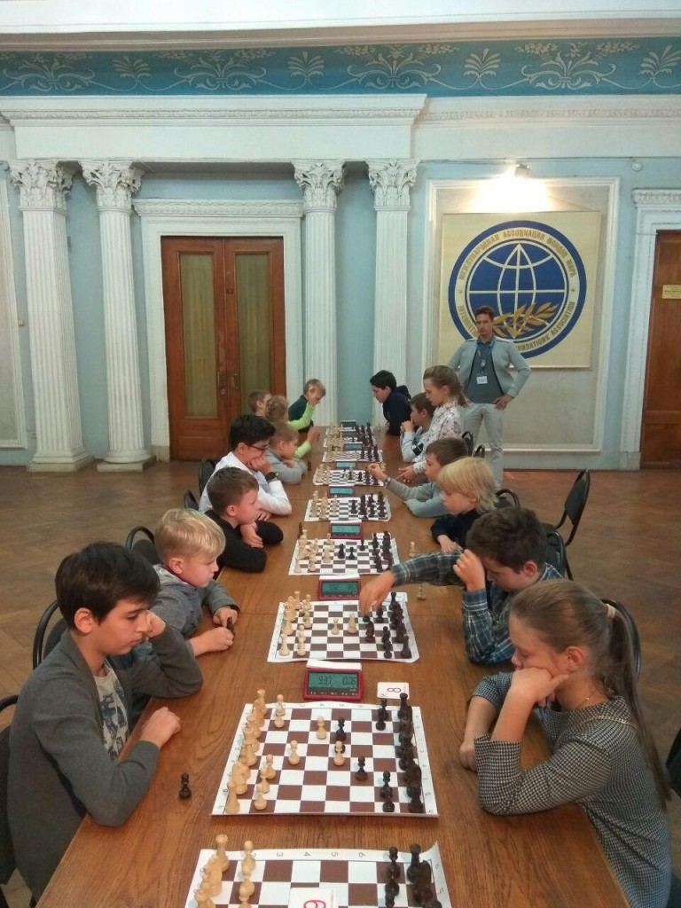 Детский турнир по шахматам в Фонде Мира